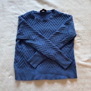 Truth Blue Geometric Crew Neck Sweater